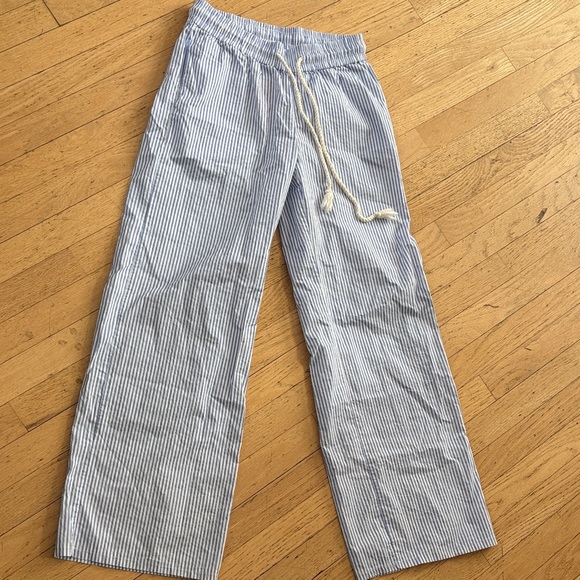 Edikted Pants - Edikted Blue and White Striped Women's Trousers